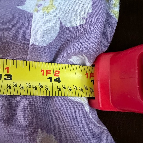 Sanctuary Purple White Yellow Wrap Tie On Side. Dress Short Flutter Sleeves Sz S - Picture 12 of 13